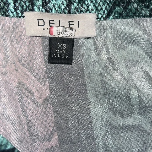 DELFI Collective Womens Multicolored Colorblock Snake Clara RARE Skirt Size XS - Picture 9 of 9